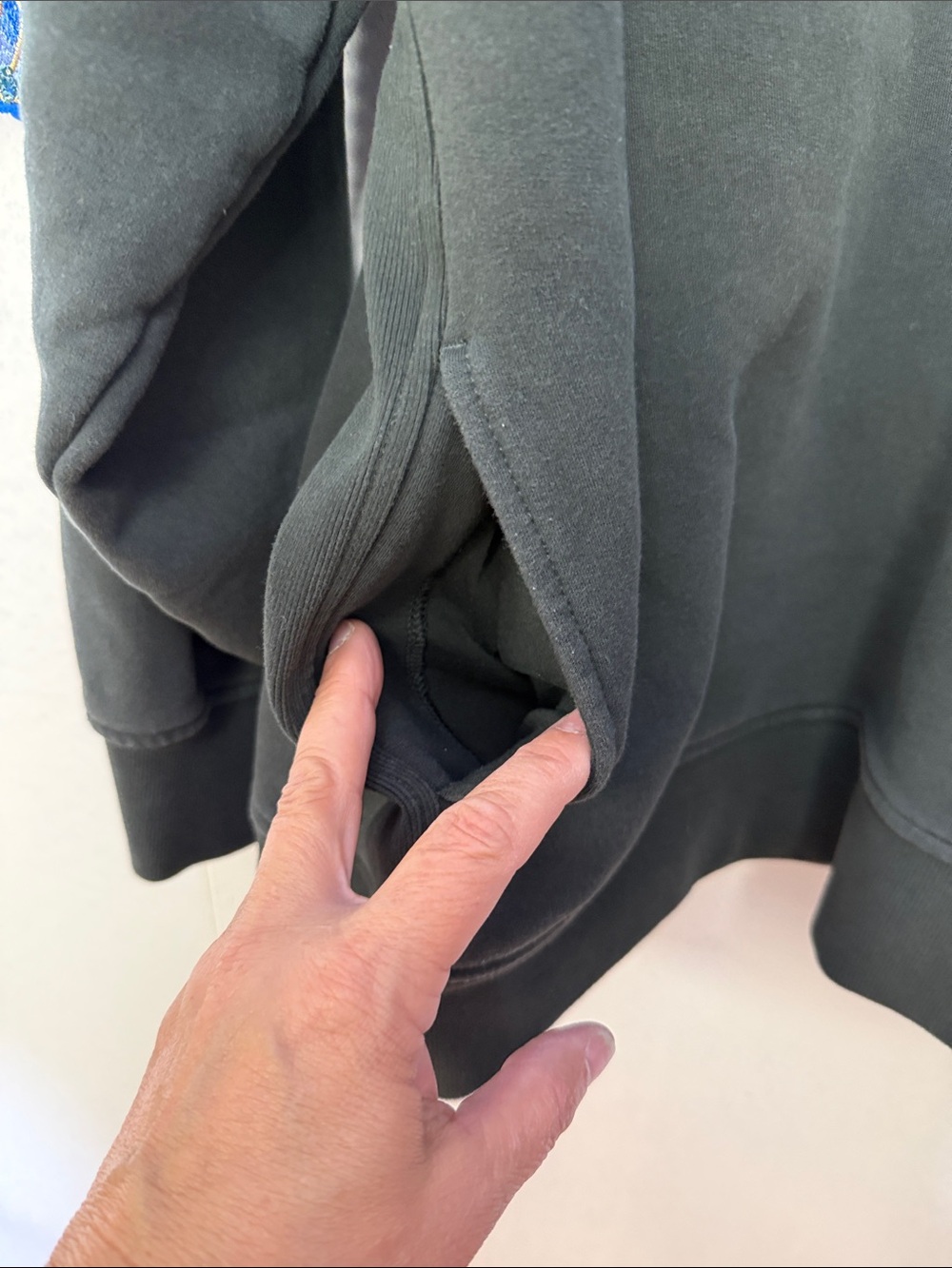 Athleta Dark Olive Half-Zip Pullover Sweatshirt - Picture 5 of 7